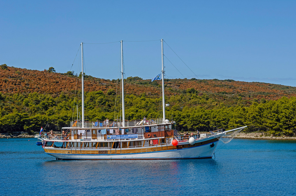 Bild des jeweiligen Schiffs auf dem Wasser